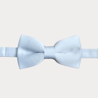 White Satin Bow Tie