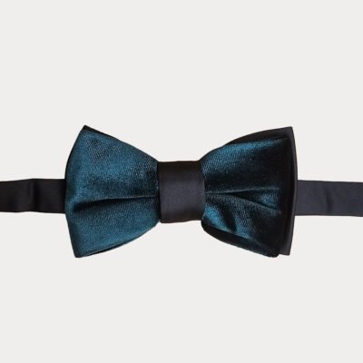 Dark Green Velvet Bow Tie