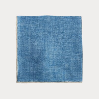 Blue Textured Pocket Square
