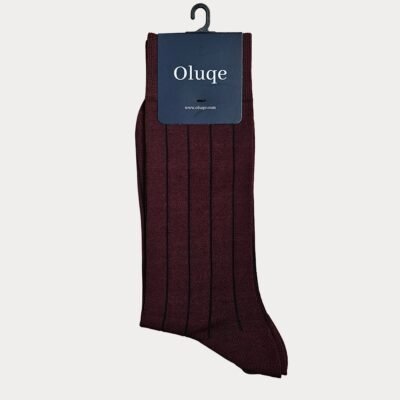 Burgundy Stripe Socks