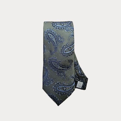 Green Blue Paisley Tie