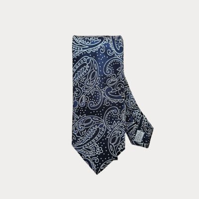Navy Paisley Tie