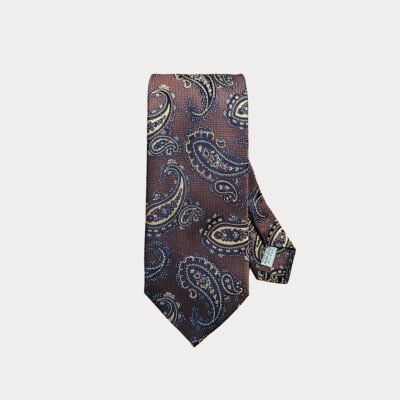 Dark Brown Paisley Tie