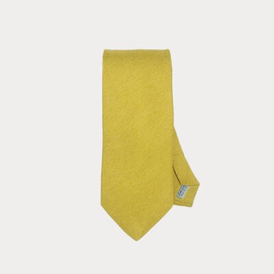 Yellow Pure Silk Tie