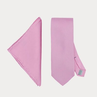 Dark Pink Tie-Pocket Square