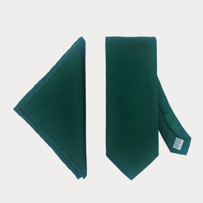 Dark Green Tie-Pocket Square
