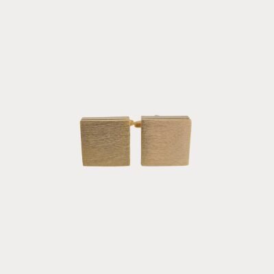 Gold Colour Square Plain Cufflinks