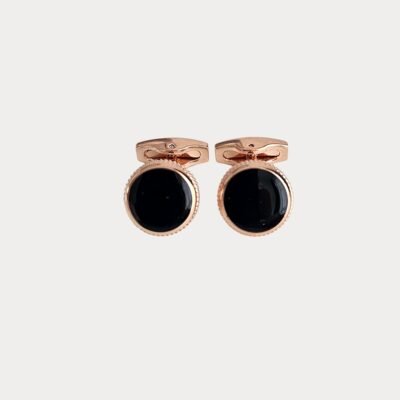Black Rose Gold Colour Cufflinks