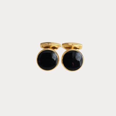 Black Gold Colour Metal Cufflinks