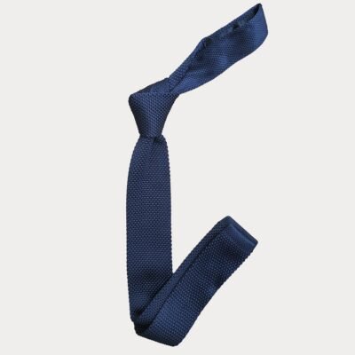 Navy Knitted Tie
