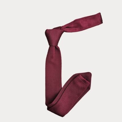 Burgundy Knitted Tie