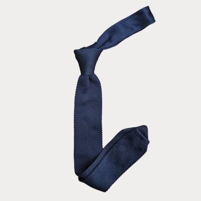 Navy Knitted Tie