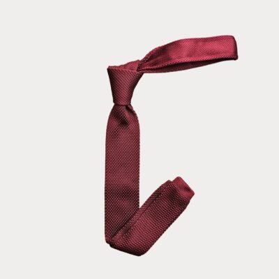 Burgundy Knitted Tie