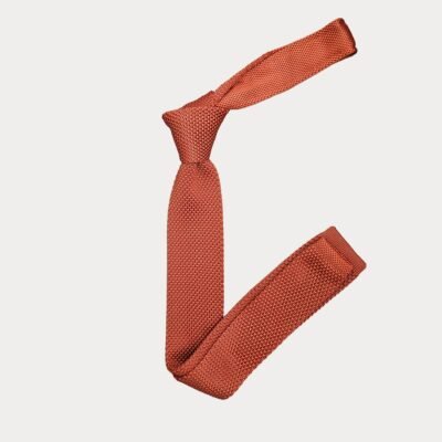 Orange Knitted Tie