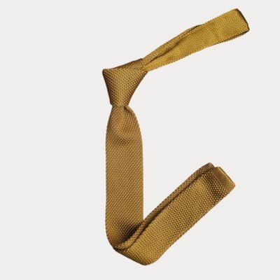 Mustard Colour Knitted Tie