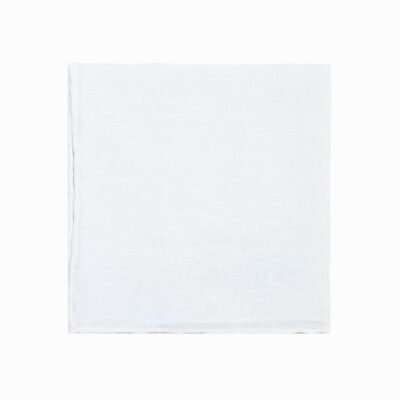White Linen Pocket Square