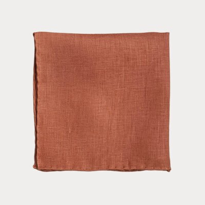 Cinnamon Linen Pocket Square