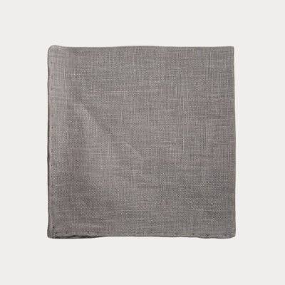 Dark Beige Linen Pocket Square