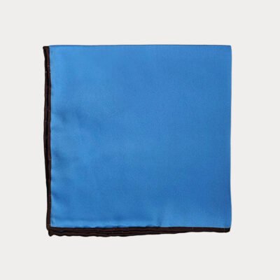 Blue Brown Edge-Pocket Square