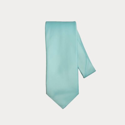 Light Blue Green Satin Tie