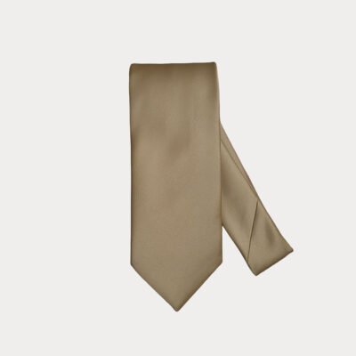 Dark Beige Satin Tie