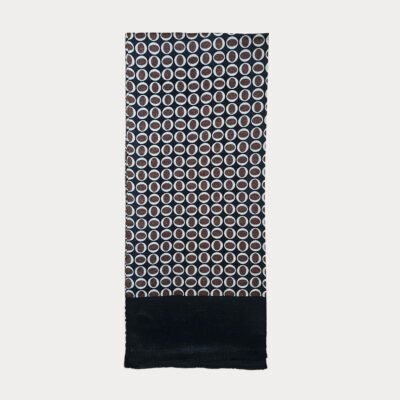 Pure Silk Geometric Micro-Pattern Scarf SSC23A