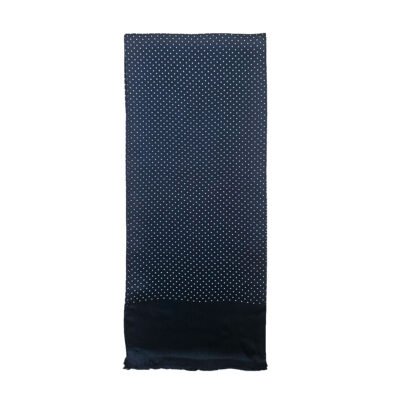 Pure Silk Navy Pin Dot Pattern Scarf SSC26A
