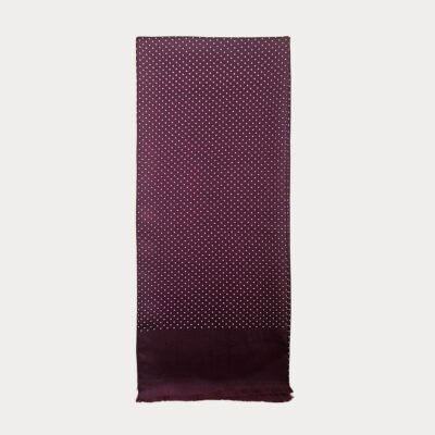 Pure Silk Navy Pin Dot Pattern Scarf SSC27A