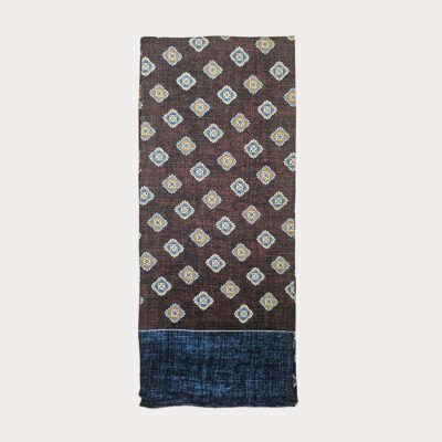 Pure Silk Geometric Vintage Inspired Pattern Scarf SSC8A